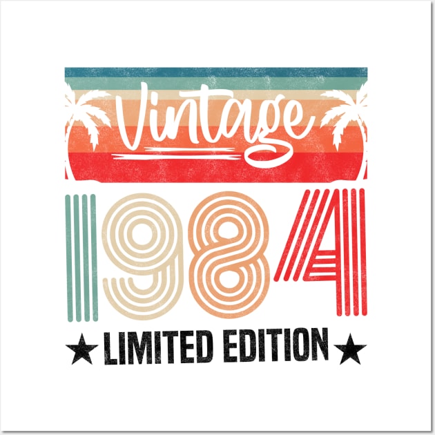 Vintage 1984 Limited Edition - 39th Birthday Vintage Design Wall Art by BenTee